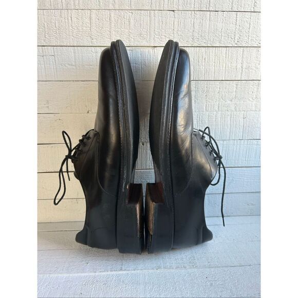Mezlan “Louvre” Men’s 11.5M Black Italian Leather Split-Toe Derby Dress Shoes